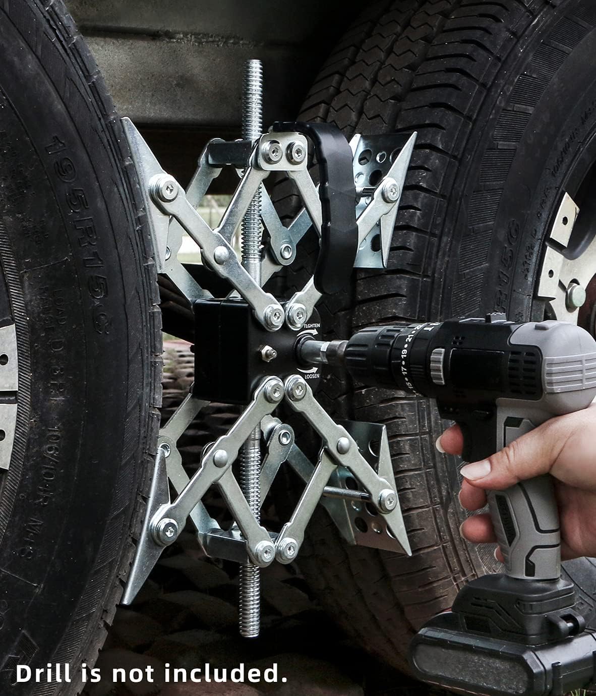 Maxchock X-Shaped RV Stabilizer Wheel Chock (Allow Drill Adjust) Dual Axel RV Travel Trailer Camper Tire While Camping -2 Pack
