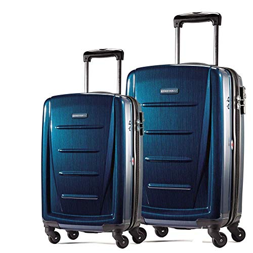 Samsonite Winfield 2 Hardside Expandable Luggage with Spinner Wheels, Brushed Anthracite, Checked-Large 28-Inch
