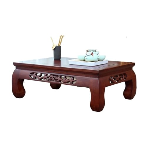 Low Table Bay Window Japanese Floor Table, Small Coffee Table & Tea Table, Low Table for Sitting on The Floor