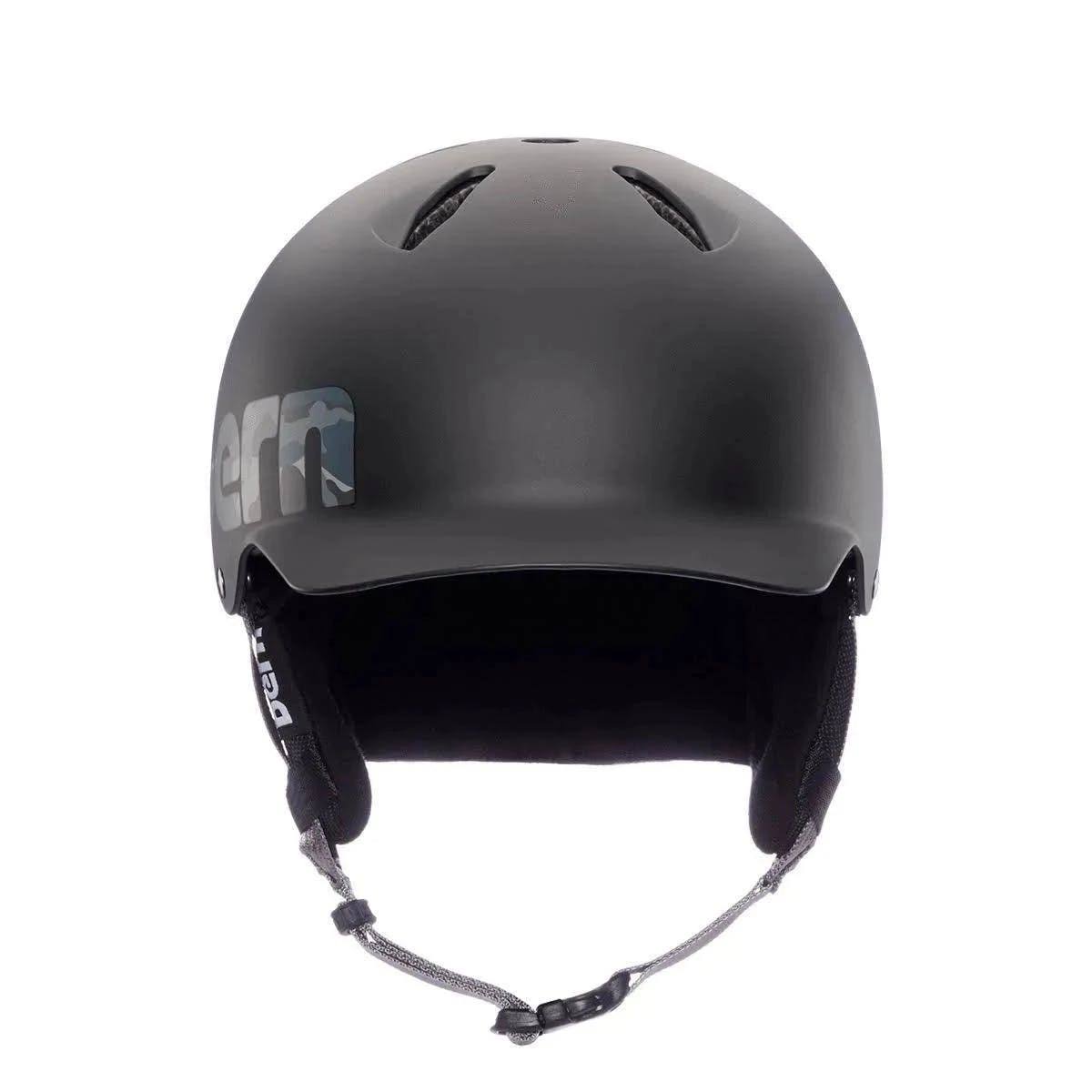 Bern Bandito Helmet - Kids& Matte Black Camo Logo, S/M