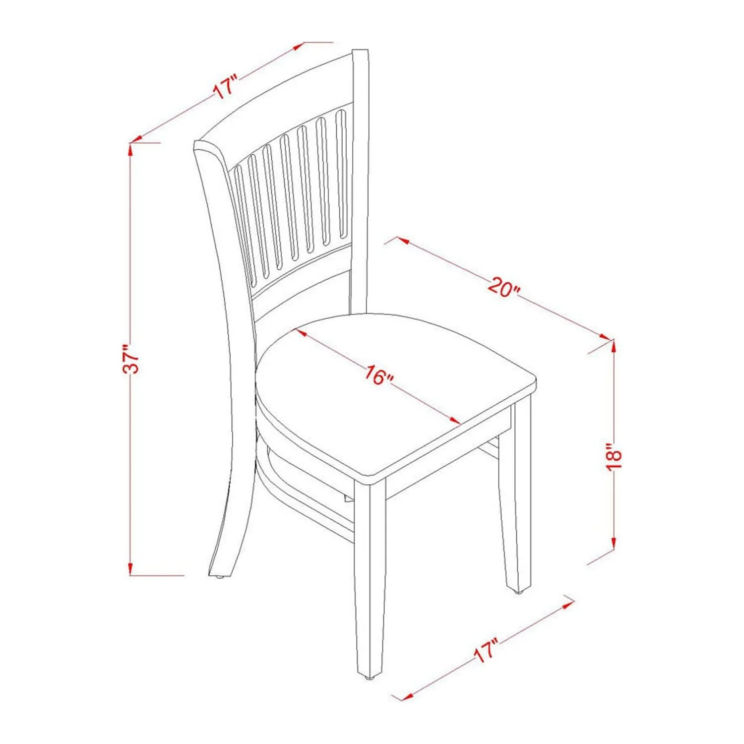 HomeStock Handmade Home 5-Piece Wood Dinette Set4 Wood Dining Chairs With Slatted Back And Wooden Seat And Small Butterfly Leaf Dining Table With