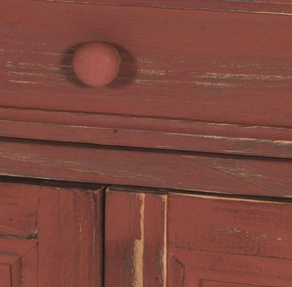 Alaterre Furniture Country Cottage Accent Cabinet Red Antique