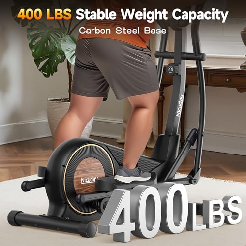 Niceday Elliptical Exercise Machine, Elliptical Machine for Home, Magnetic Elliptical Trainer with 15.5IN-19IN Stride, 16 Resistance Levels