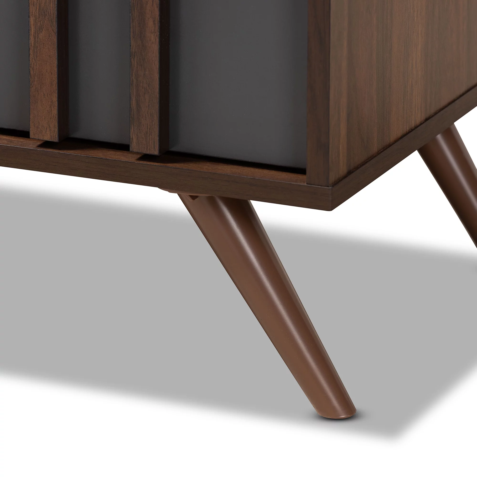 Baxton Studio Naoki Modern and Contemporary Two-Tone Grey and Walnut Finished Wood 6-Drawer Bedroom Dresser