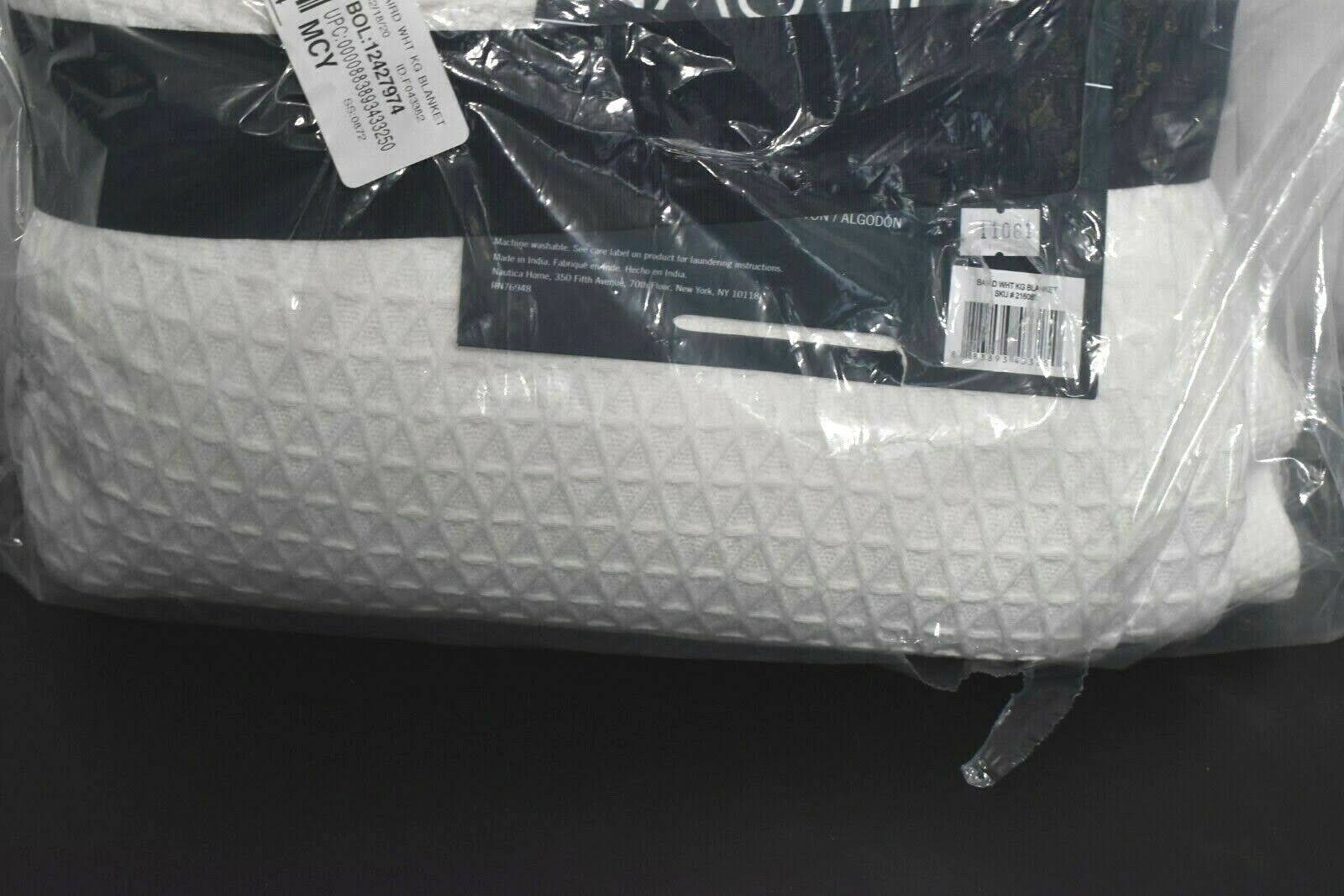 Nautica Baird Cotton King Blanket - White