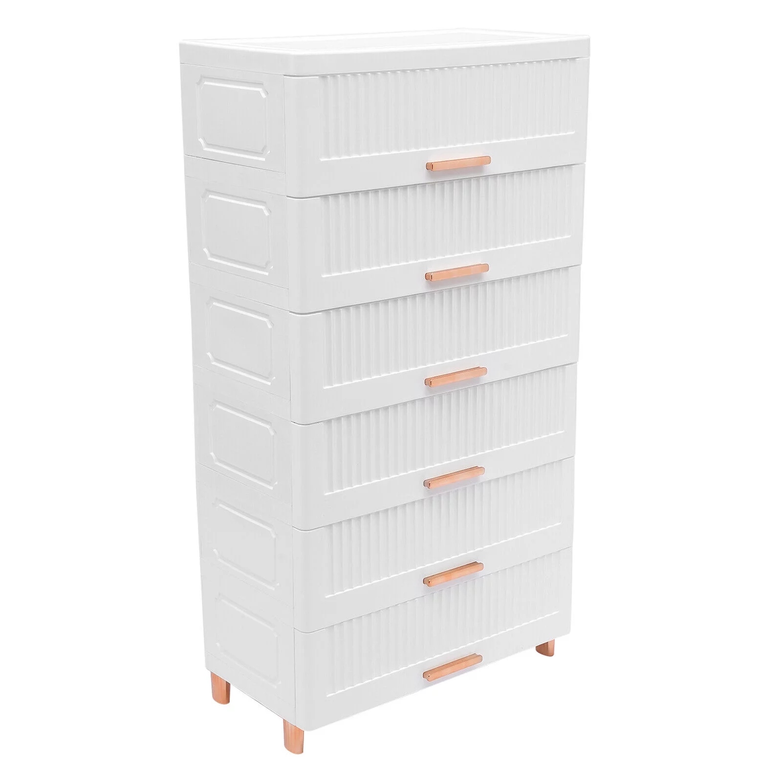 6-Drawer Chest Dresser Storage Tower Closet Organizer Bedroom Plastic White