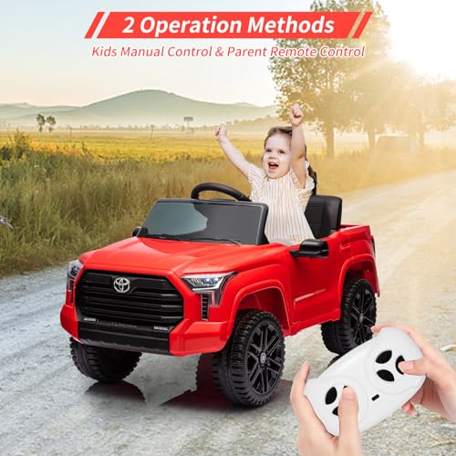 IDEALHOUSE Electric Car for Kids, 12v Ride on Truck Car, Ride-on Toys for Boys/Girls, Off-Road Kids Pickup Car with Remote Control, Spring Suspension