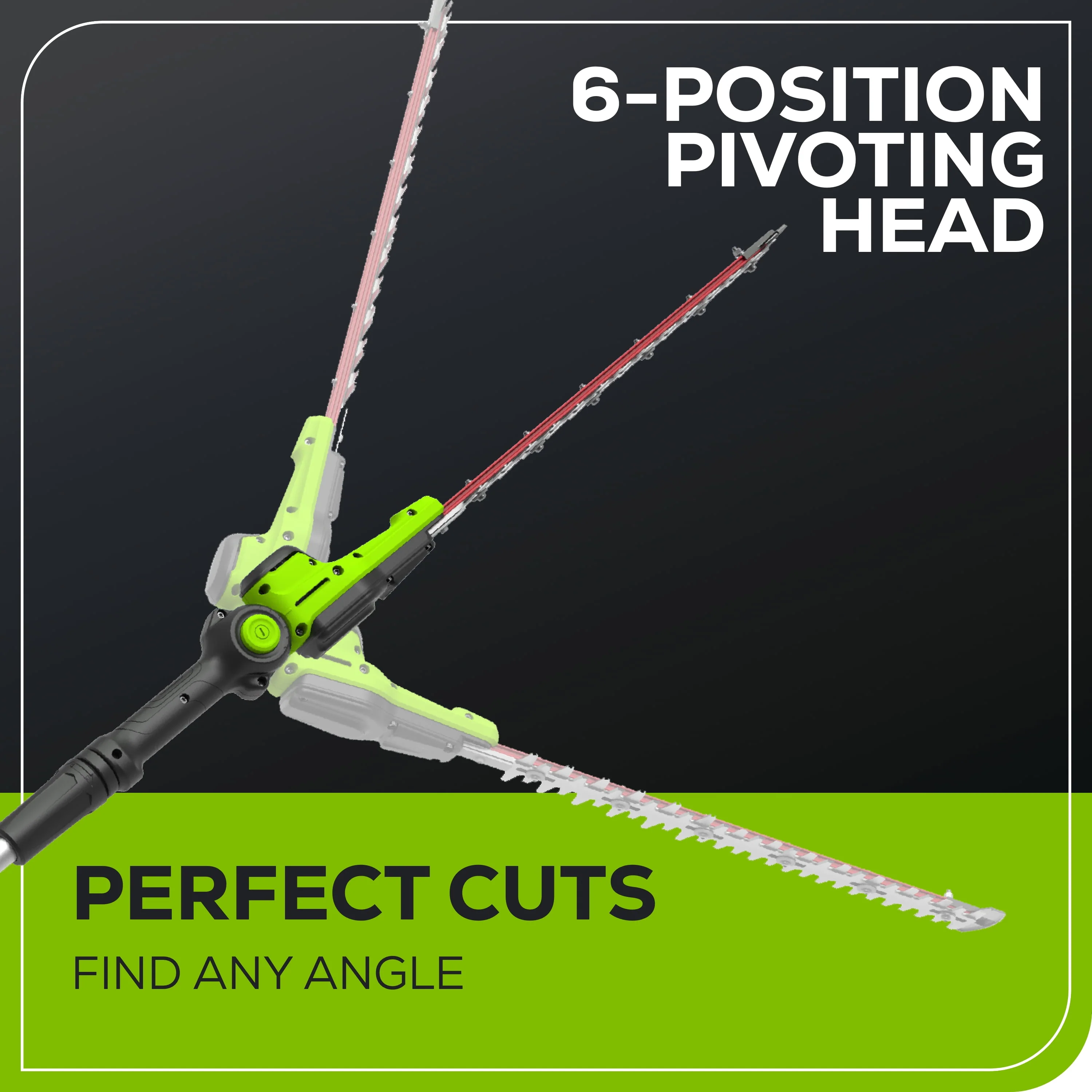 Greenworks 60V 20 Pole Hedge Trimmer with 2.0 Ah Battery & 3 Amp Charger 2307502