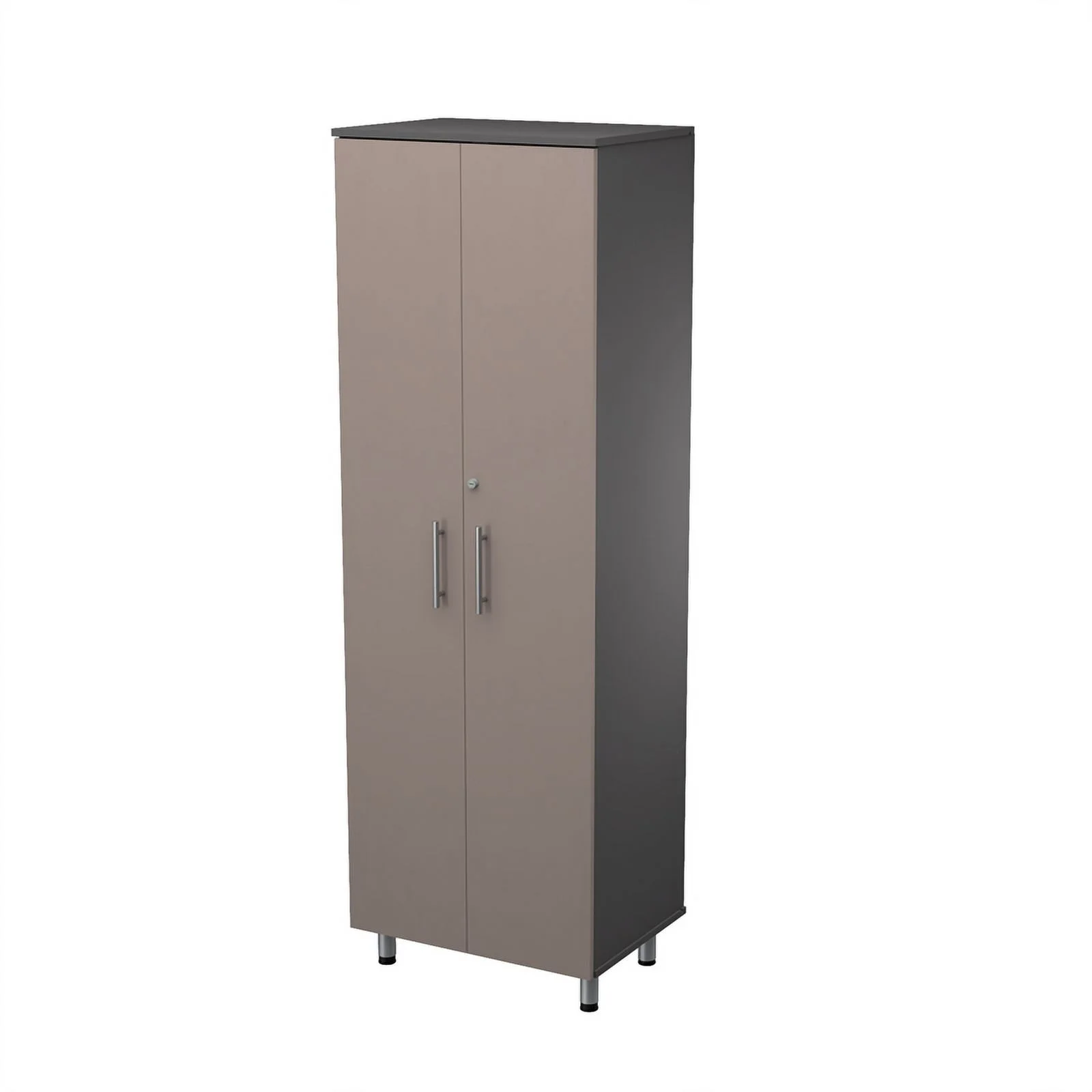 Pemberly Row 2-Door Engineered Wood Storage Garage Cabinet in Taupe