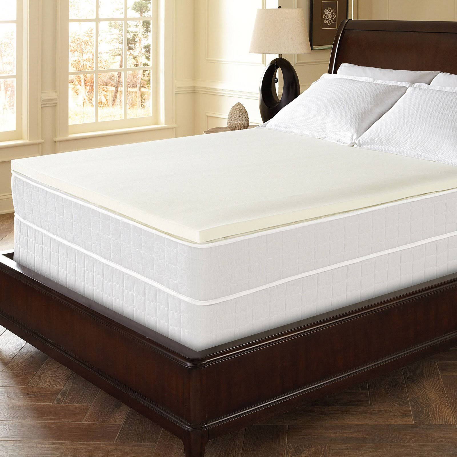 Sleep Studio 1.5x22 Breathable Memory Foam California King Mattress Topper Beige
