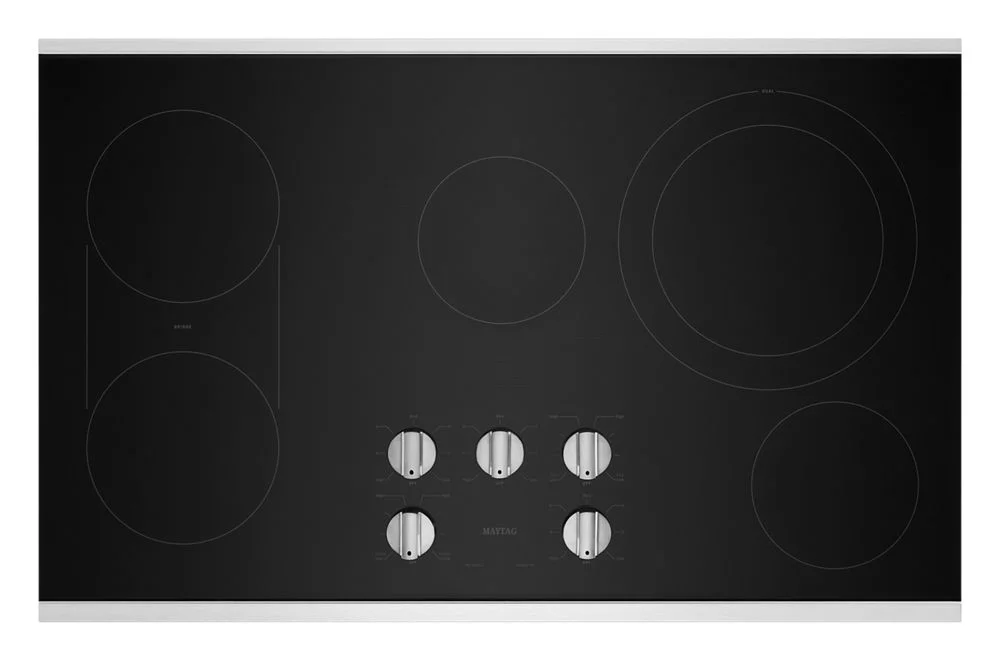 Maytag Mec8836h 36" Wide Built-In Electric Cooktop - Stainless Steel