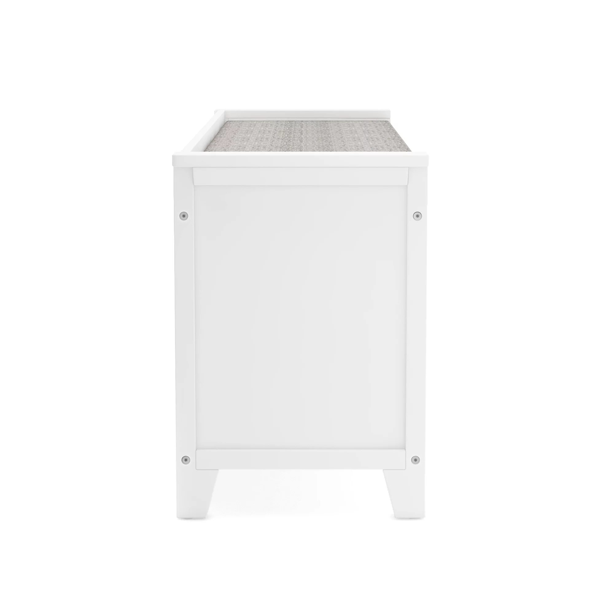 Martha Stewart Living and Learning Kids' Storage Bench - White: Wooden Toy and Book Organizer with Shelves