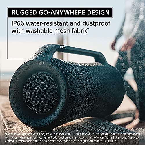 Sony SRS-XG300 X-Series Wireless Portable-Bluetooth Party-Speaker IP67 Waterproof and Dustproof with 25 Hour-Battery and Retractable Handle