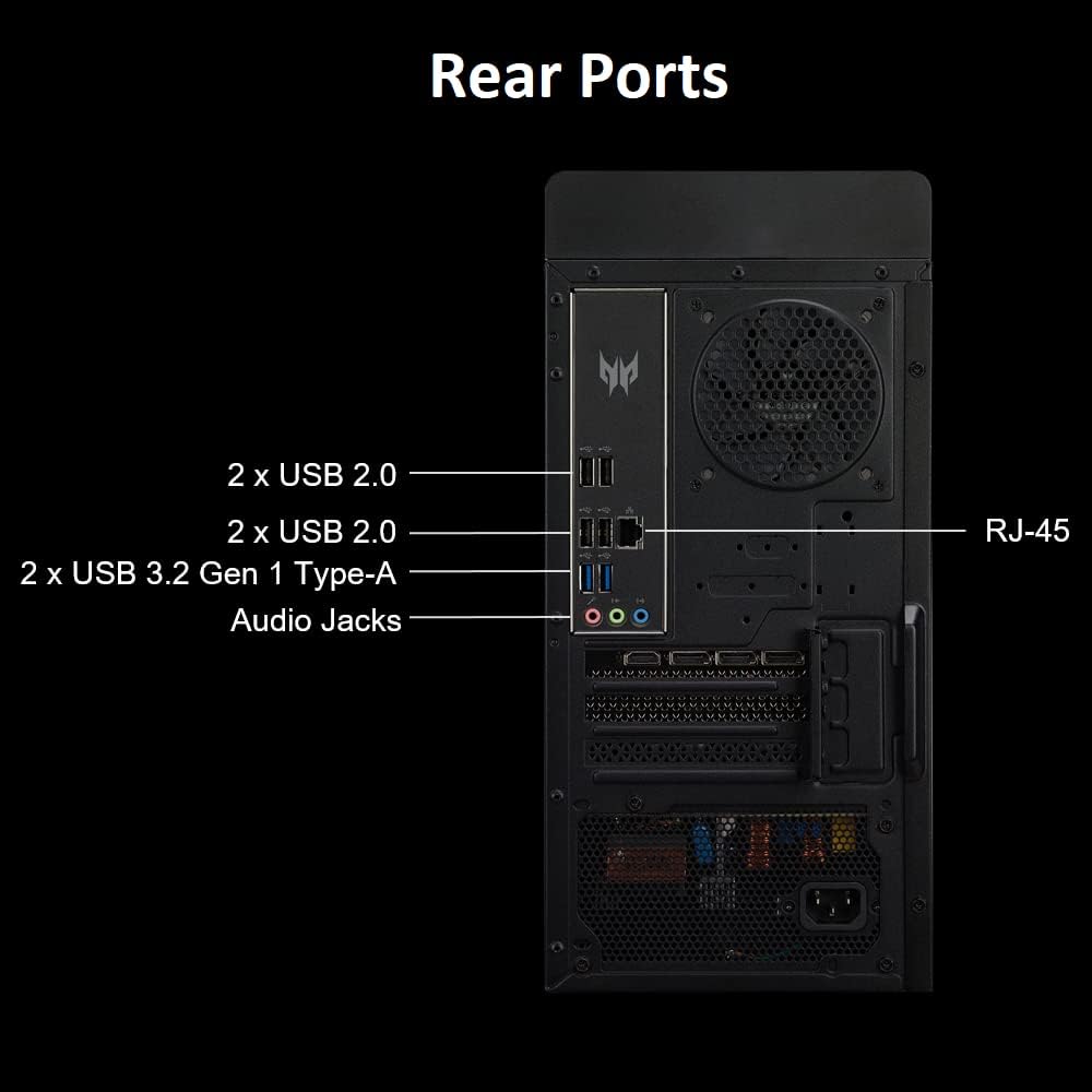 Acer Predator Orion 3000 PO3-650-UR14 Gaming Desktop | 13th Gen Intel Core i7-13700F 16-Core | NVIDIA GeForce RTX 3070 | 16GB DDR5 | 1TB PCIe Gen 4