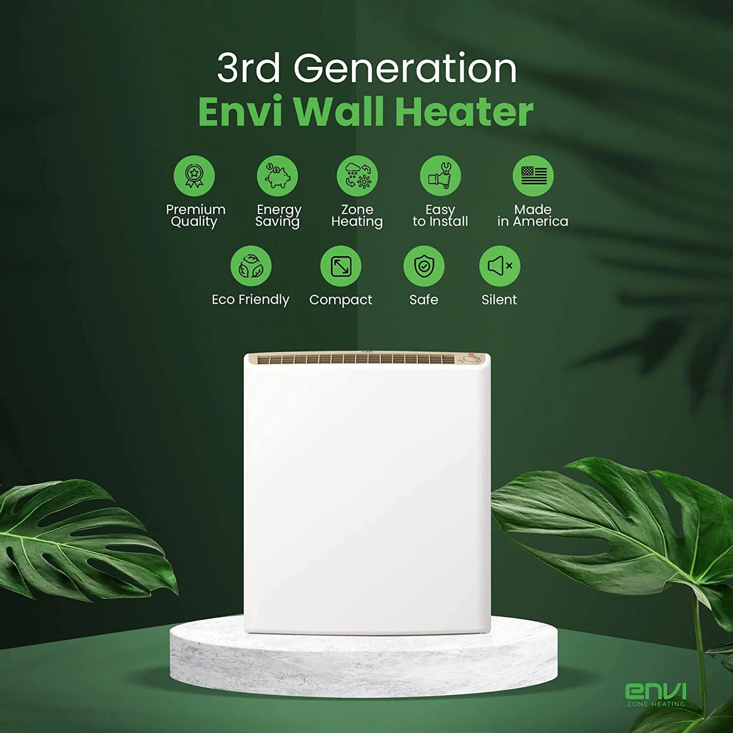 220 Volt Hardwired Electric Panel Wall Heater for Home, Energy Efficient, Child Safe, Quiet, Great for Bedrooms, Bathrooms, Office, Kitchen, Garage
