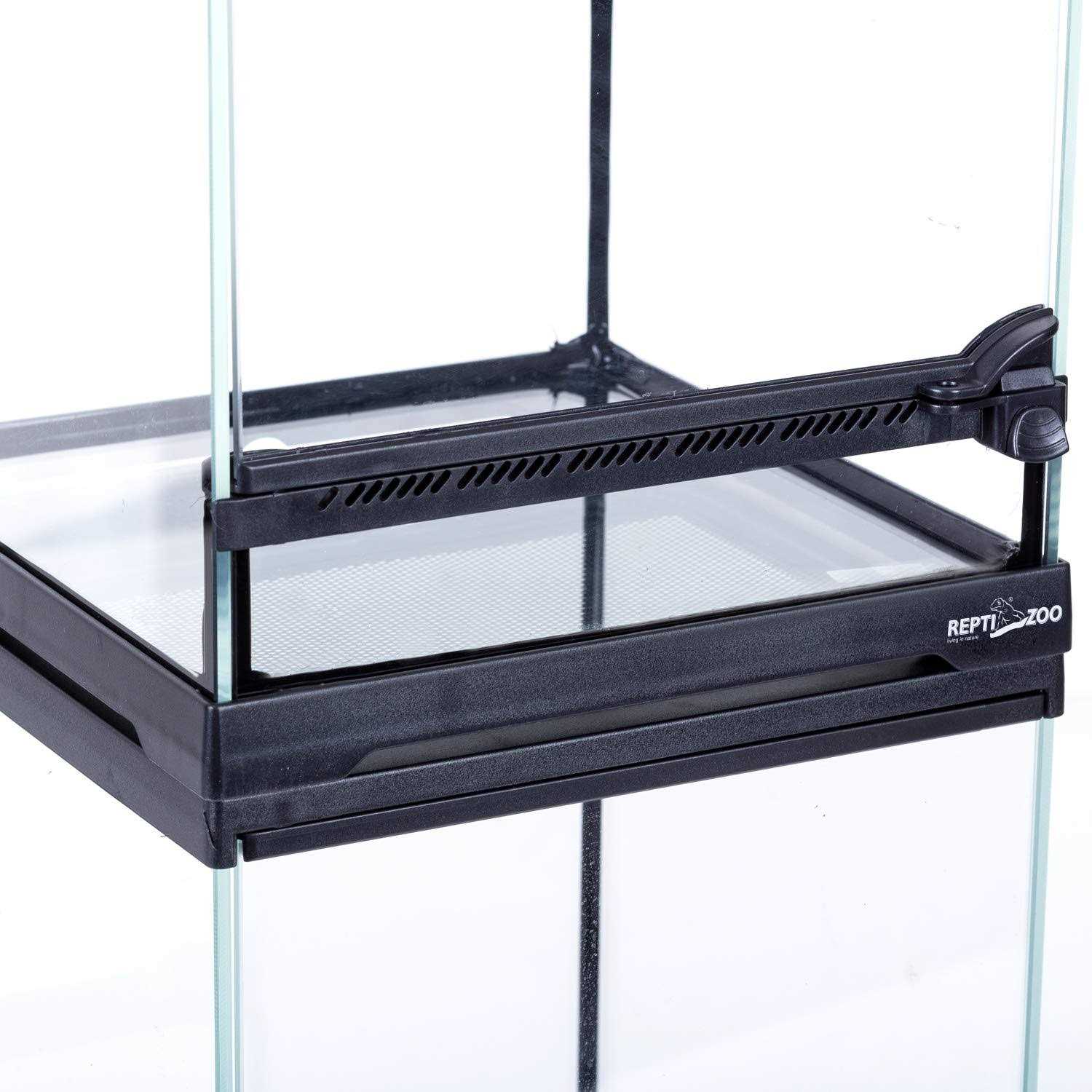 REPTIZOO glass Terrarium Tank 8x8x12, Front Opening Door Full View Visually Appealing Mini Reptile or Amphibians Habitat - Pet Supplies online store