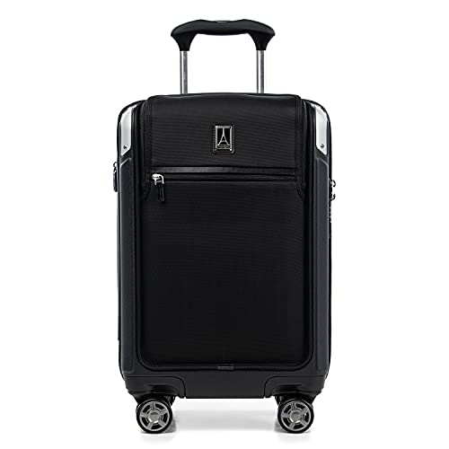 Travelpro Platinum Elite Hardside Expandable Carry on Luggage, 8 Wheel Spinner, TSA Lock, Hard Shell Polycarbonate Suitcase, Metallic Sand