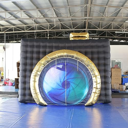 SAYOK Inflatable Party Tent Inflatable Nightclub White Inflatable Camera Photo Booth Enclosure Inflatable Cube Tent for Event, Show, Exhibition, Bars