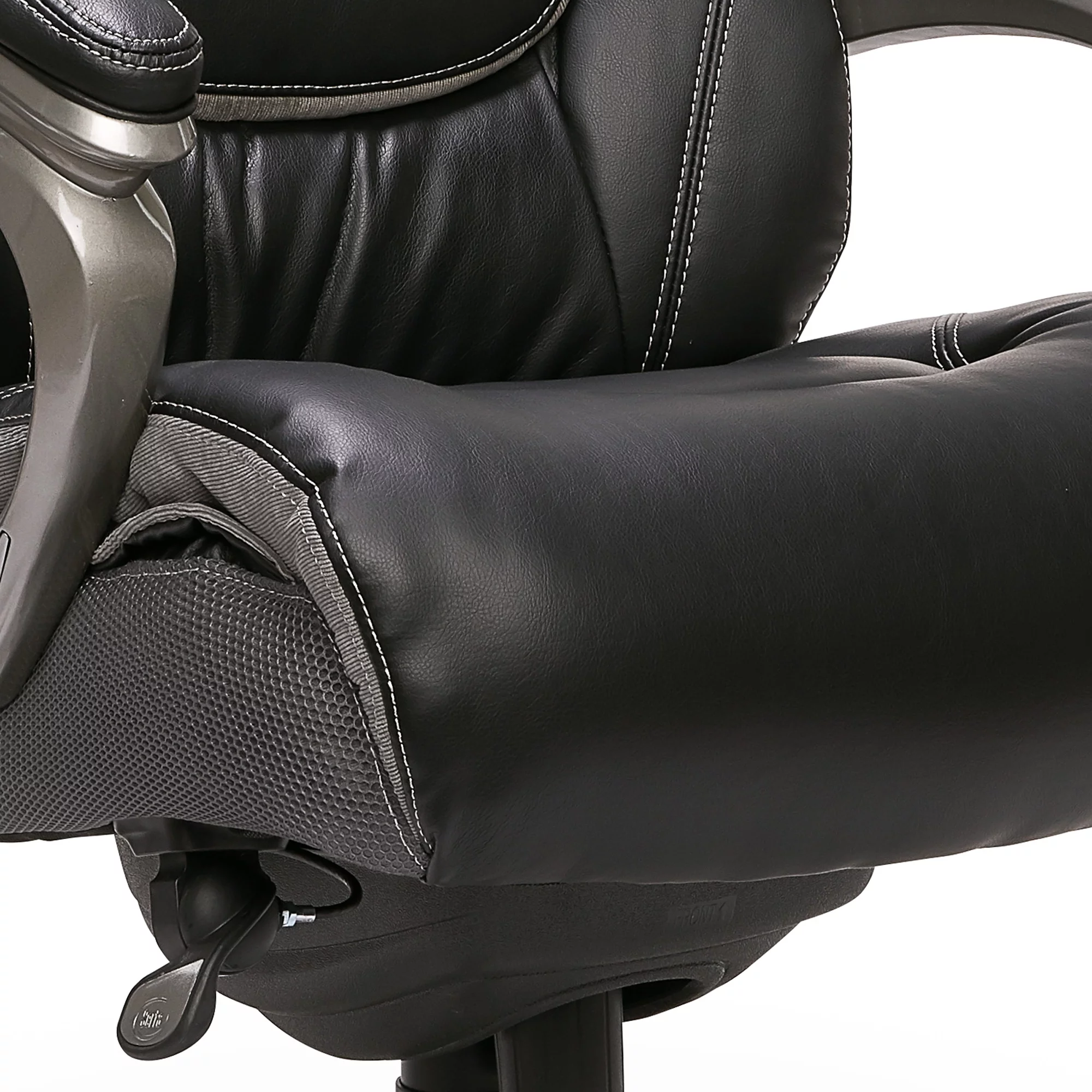 Serta Bonded Leather Big & Tall Office Chair with Smart Layers, 350 lb. Capacity, Black