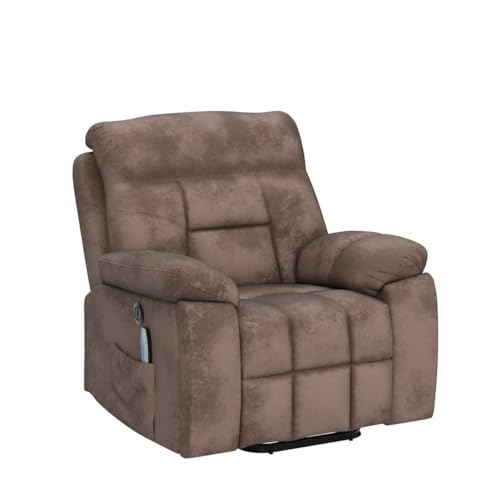 CANMOV Large Power Lift Recliner Chair with Massage and Heat for Elderly Big and Tall People, Overstuffed Wide Recliners with 2 Cup Holders
