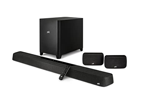 Polk MagniFi Max AX 5.1.2 Channel Sound Bar with 10" Wireless Subwoofer, Dolby Atmos and DTS:X Certified