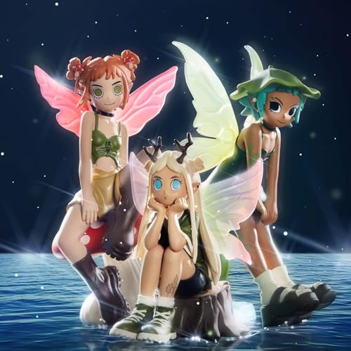 POP MART Peach Riot Punk Fairy Series Figures, 12PCs Peach Riot Blind Box Figures, Random Design Action Figures Collectible Toys Home Decorations