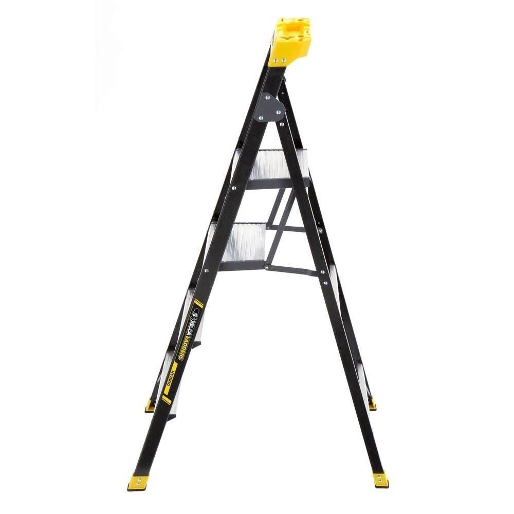Gorilla Ladders 5.5 ft. Fiberglass Hybrid Ladder with 250 lbs. Load Capacity Type I Duty Rating