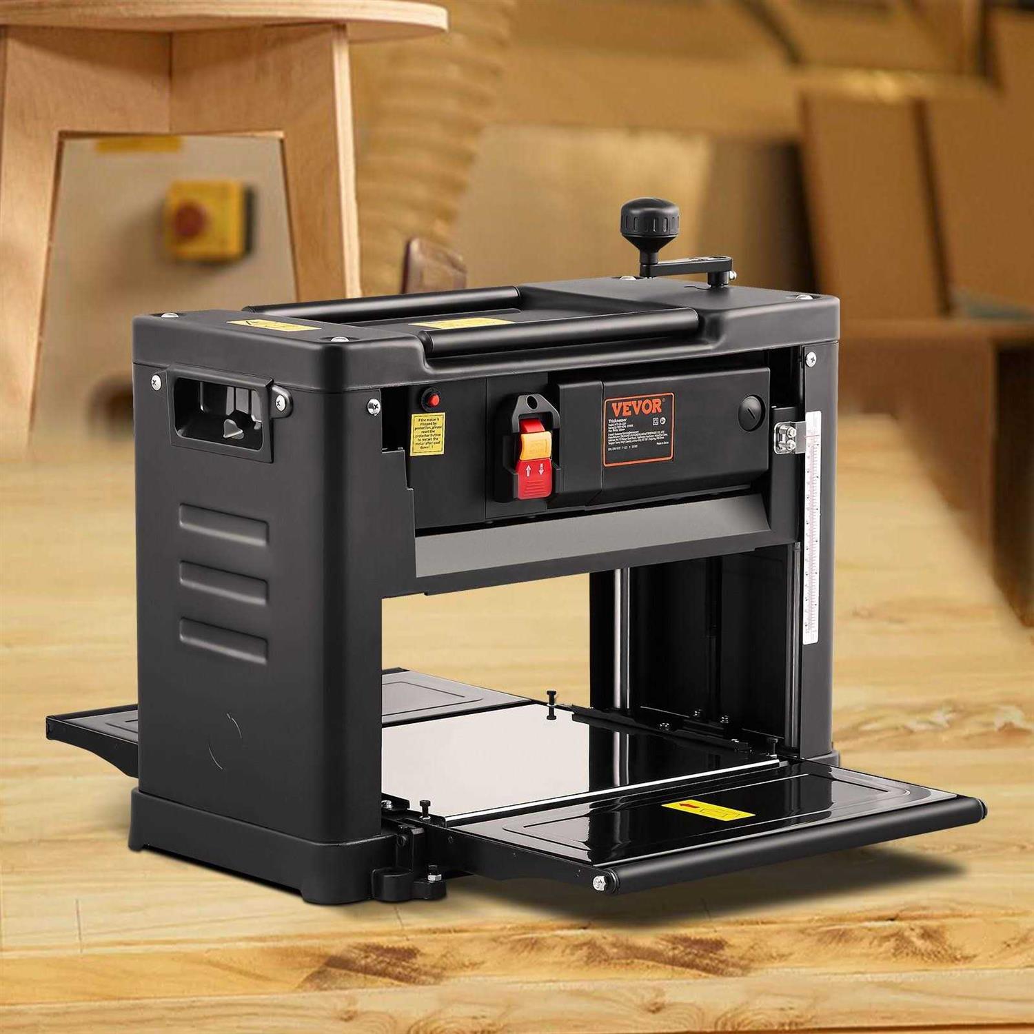 VEVOR Thickness Planer Two-Blade 13 Width Worktable Benchtop Planer 15-Amp 1800W Powerful Motor - Shop Hardware Tools Online Store