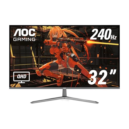 AOC C27G2Z 27" Curved Frameless Ultra-Fast Gaming Monitor, FHD 1080p, 0.5ms 240Hz, FreeSync, 2x HDMI 2.0, 1x Display Port, Height Adjustable