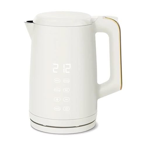 Touchscreen Kettle, 1.7L Programmable Temperature Kettle with Touch-Activated Display, Kitchenware by Drew Barrymore