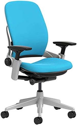 Steelcase Leap Chair with Platinum Base & Hard Floor Caster, Black