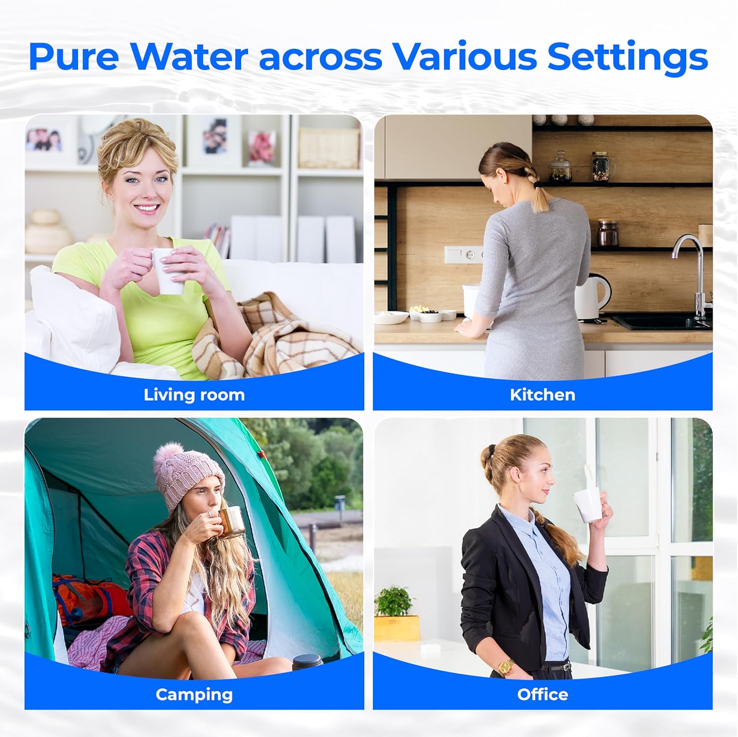 Waterdrop 1.5 Gallon Countertop Water Filtration System, NSF/ANSI 42&372 Certified Black Carbon Elements, Reduce Lead and Up to 99% Chlorine