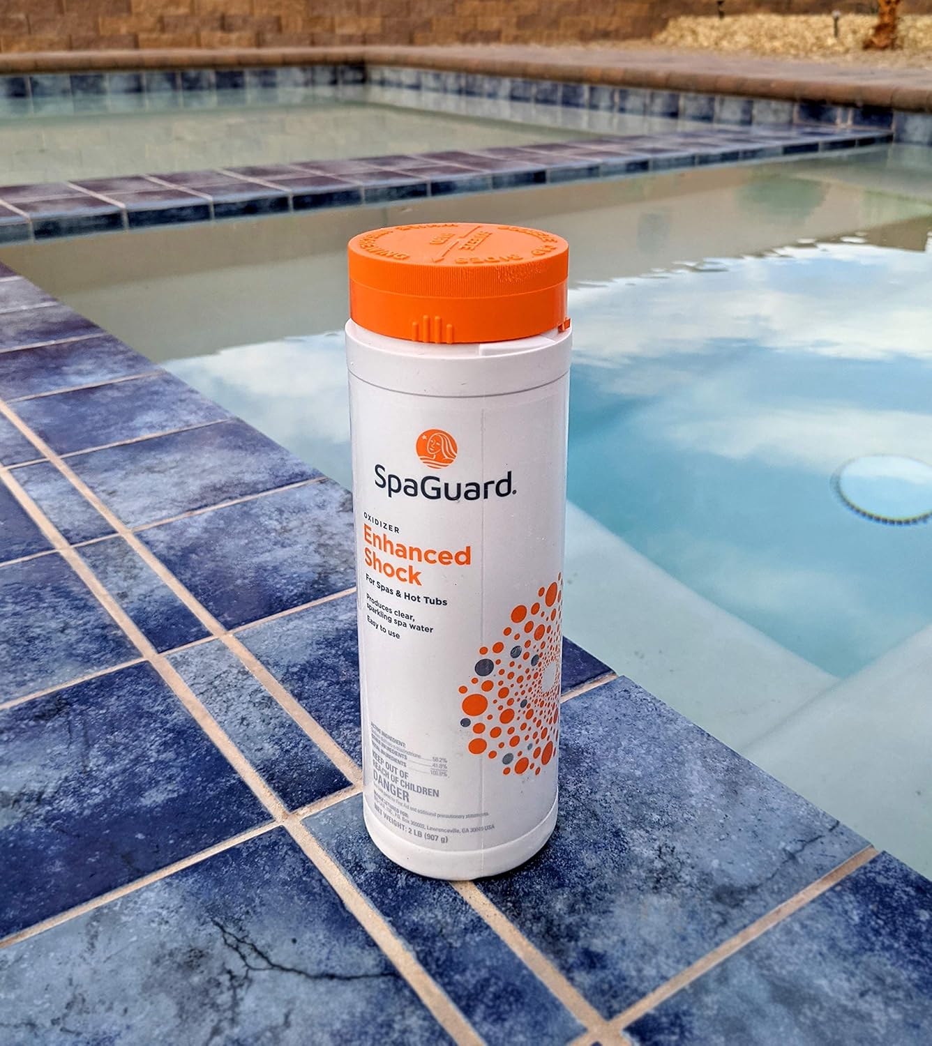 Standard Hot Tub Chemical Bundle with SpaGuard Chlorine, Enhanced Shock, Stain and Scale Control, Test Strips, Scum Absorber
