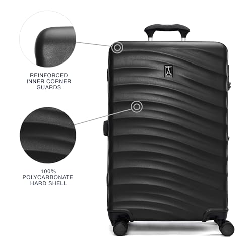 Travelpro Maxlite Air V2 Hardside Expandable Carry on Luggage, 8 Spinner Wheels, Lightweight Hard Shell Suitcase, TSA lock, Black, Carry On 21-Inch