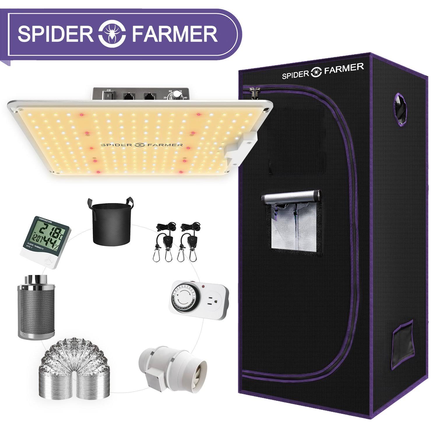 New SF1000 LED Grow Light Full Spectrum+70x70x160cm Grow Tent Kits Carbon Filter Indoor