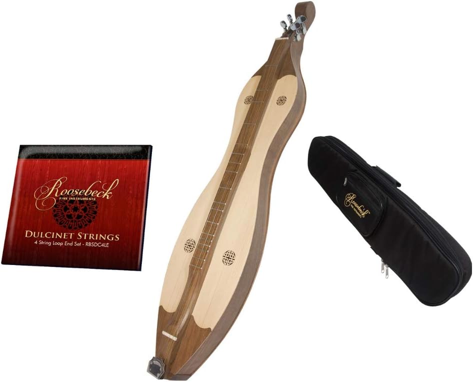 Mountain Dulcimer Package Includes: Roosebeck Grace Mountain Dulcimer 4-String Vaulted Spruce Knotwork