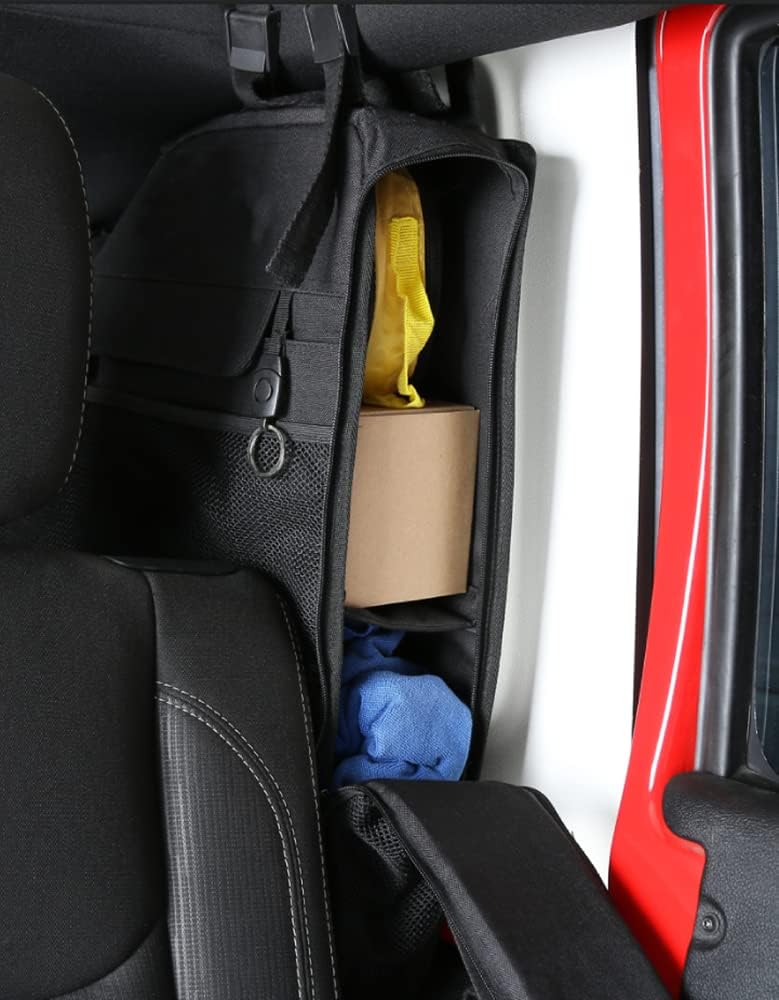 u-Box 2X Roll Bar Storage Bag Cargo Cage Multi-Pockets Organizers Tool Storage Compatible with Jeep Wrangler TJ JK & Unlimited 4-Door 97-18