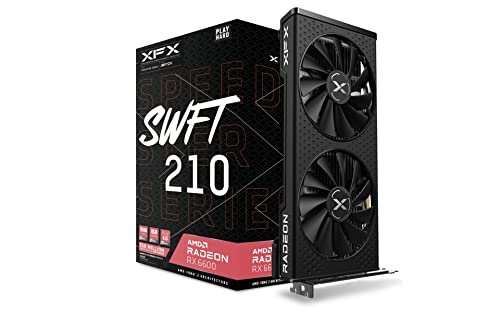XFX Swift AMD Radeon RX 9060 XT OC Gaming Edition with 8GB GDDR6 HDMI 2xDP, AMD RDNA 4 RX 9060XT RX-96TSW8GBA