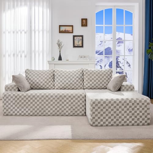 Modular Sectional Sofa Couches L-Shape Couch 3 Seat Modular Sofa Memory Foam Sectional Couches for Living Room