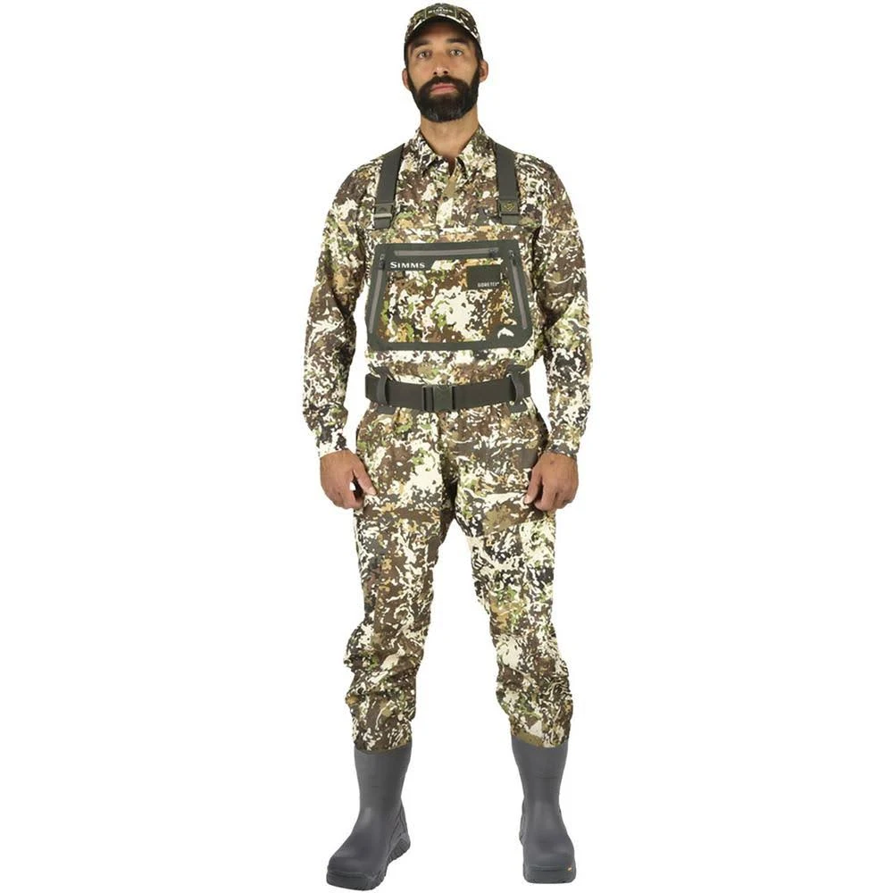 Simms G3 Guide Bootfoot Waders Vibram River Camo Large King-11