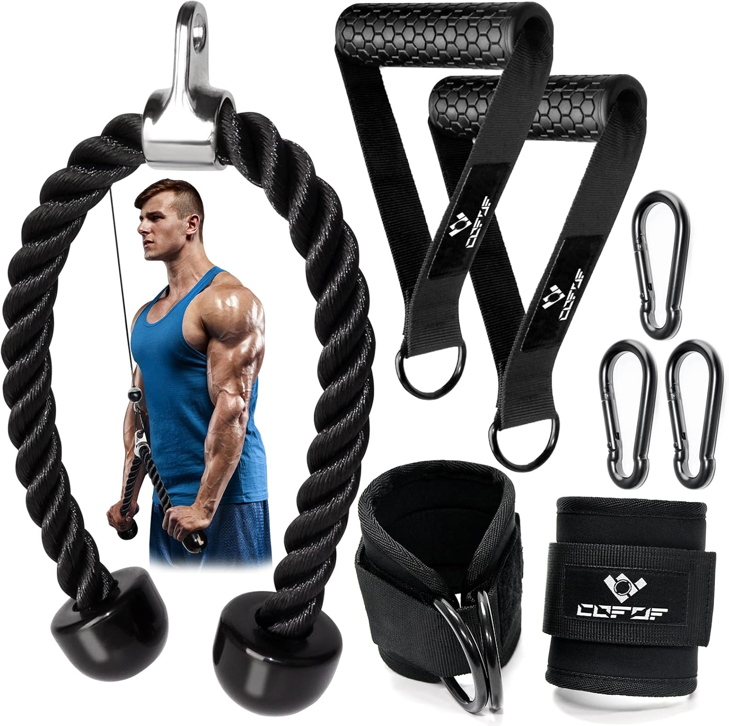 Weight Cable Pulley System Gym, Cable Pulley Attachments for Gym LAT Pull Down, Biceps Curl, Tricep Pull Down, Forearm and Shoulder Exercise