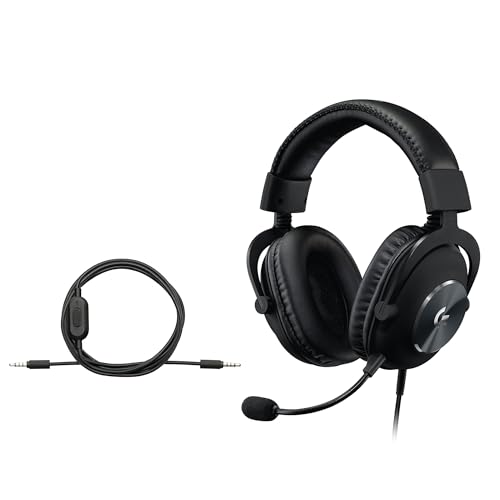 Logitech G Pro X Wired Gaming Headset: Blue VO!CE Detachable Boom Mic, DTS 7.1, 50 mm Drivers, USB/3.5mm Aux, Spare Memory Foam Ear Pads