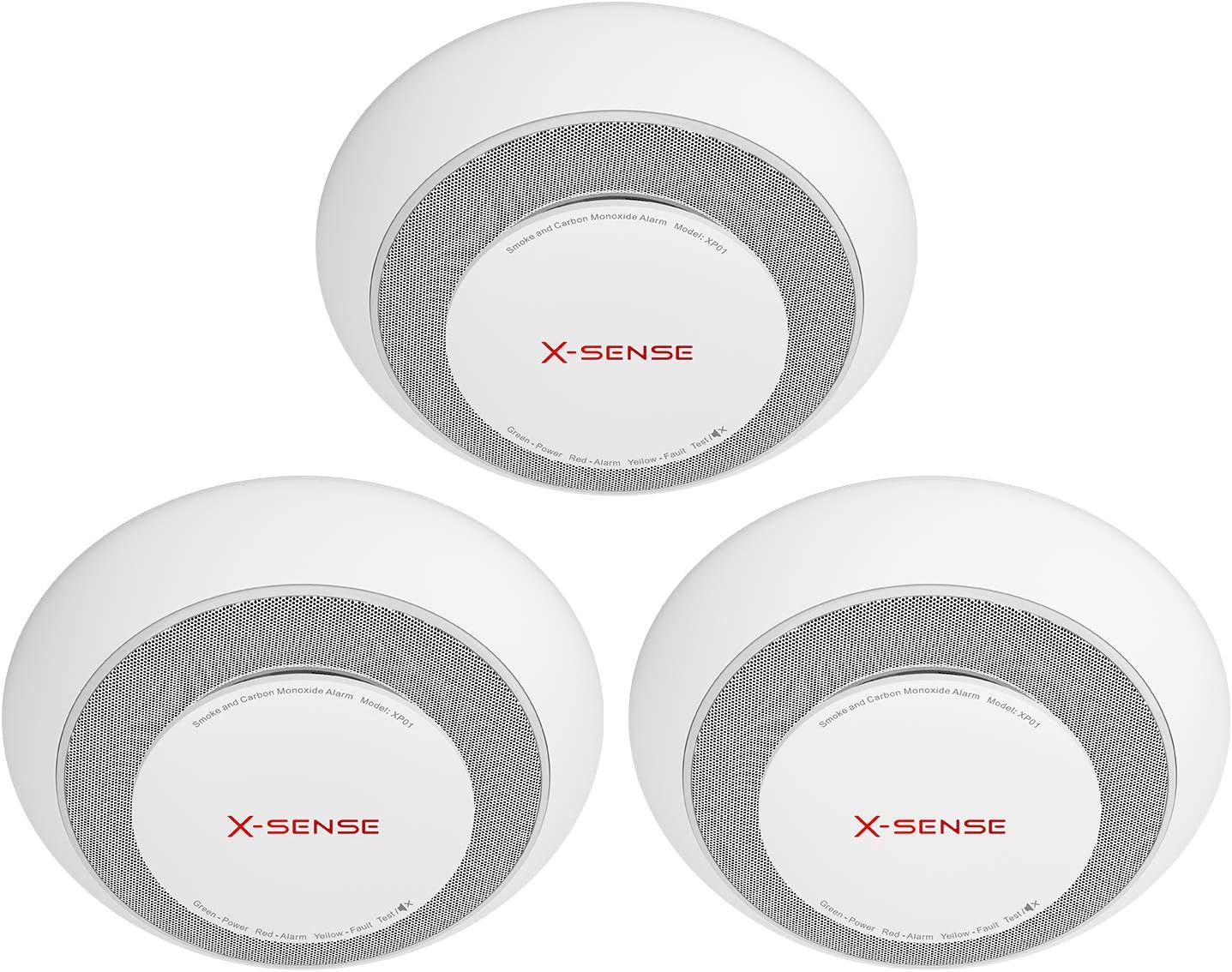 X-Sense 10-Year Battery Combination Smoke and Carbon Monoxide Alarm Detector with Large Silence Button, XP01