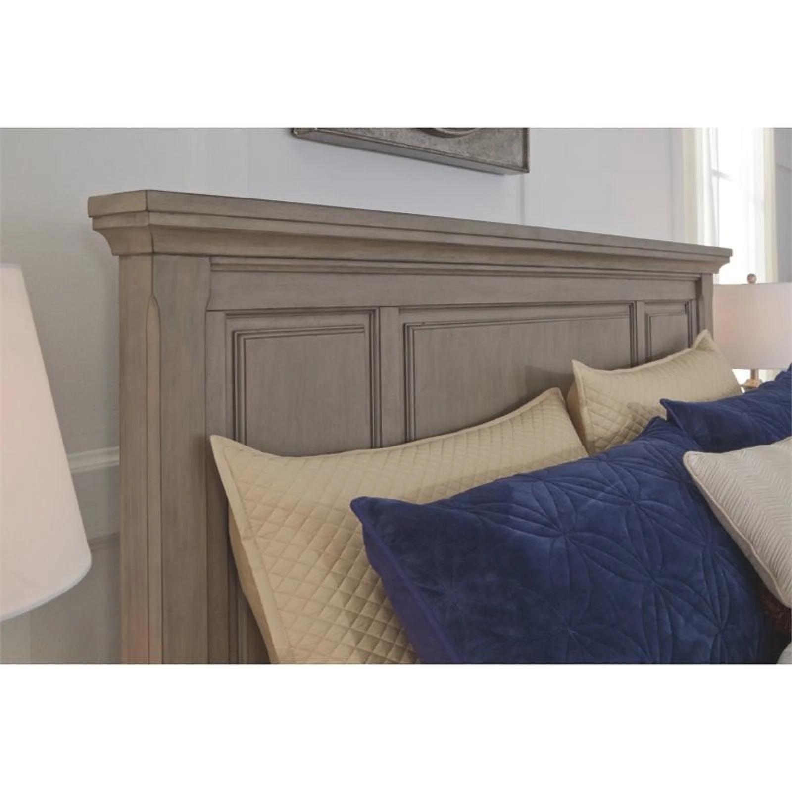 Signature Design by Ashley Lettner Queen Panel Headboard in Light Gray