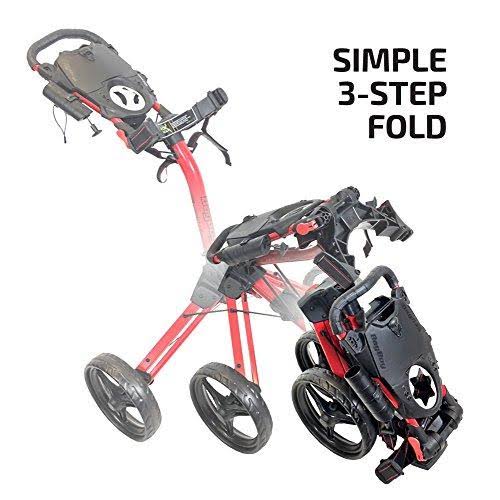 Bag Boy Compact 3 Push Cart - Silver/Black