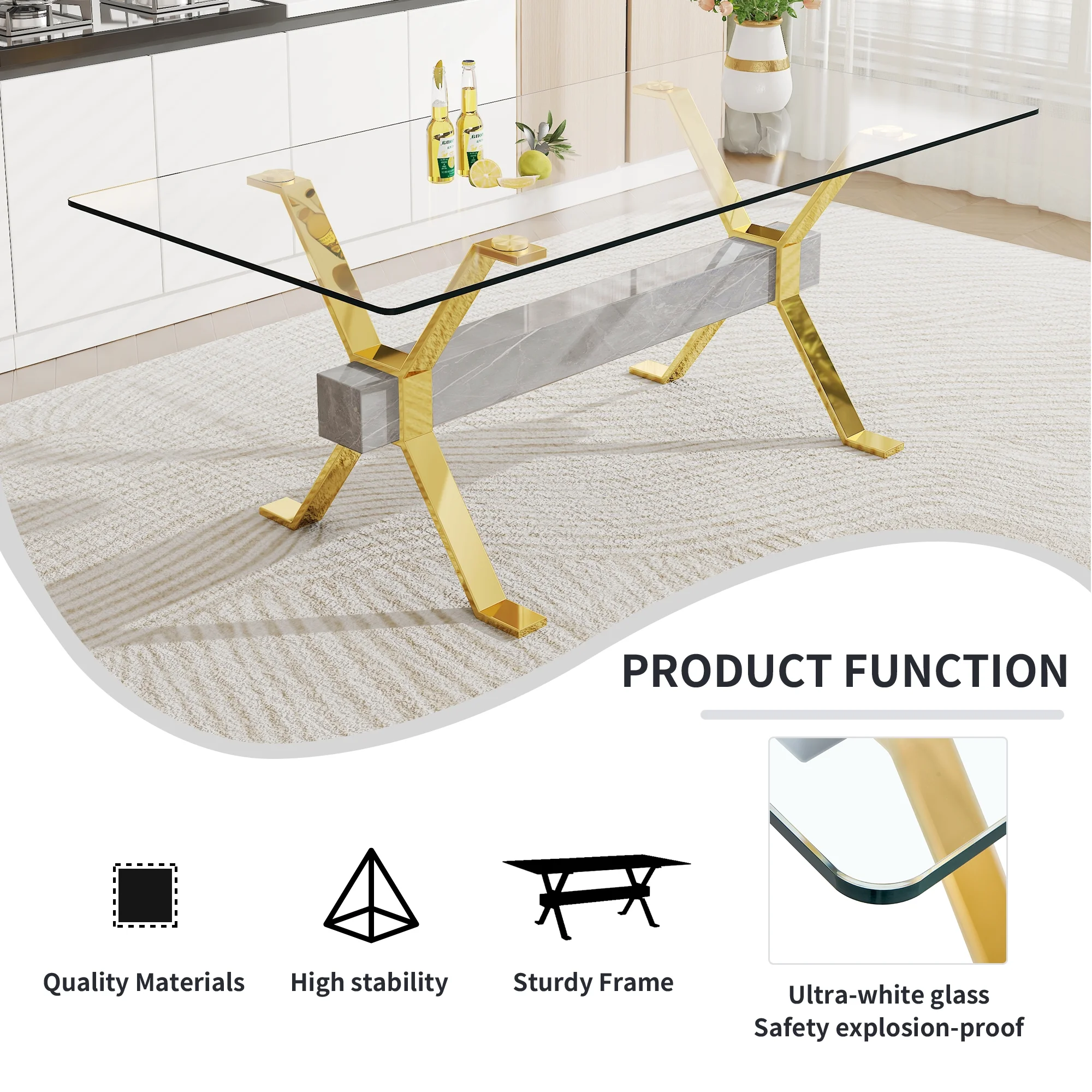 1 table and 6 chairs. Modern
