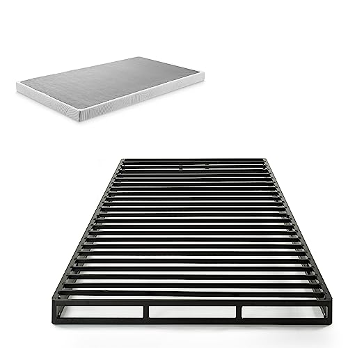 ZINUS Quick Lock Metal Smart Box Spring, 9 Inch Mattress Foundation, Strong Metal Structure, Easy Assembly, Queen, White