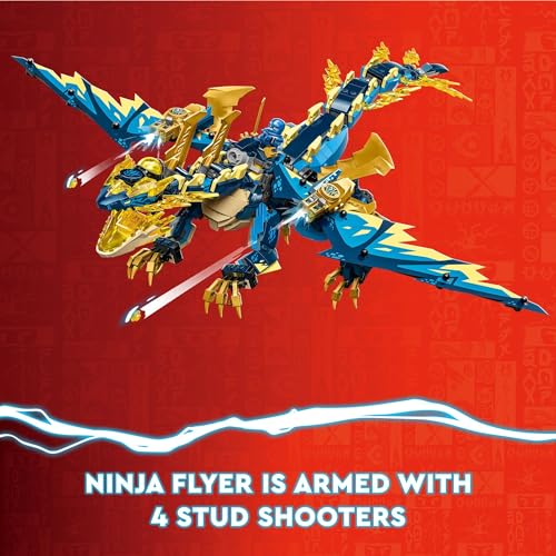 LEGO NINJAGO Elemental Dragon vs. The Empress Mech 71796 Building Toy Set, Features a Dragon, Mech, Ninja Flyer and 6 Minifigures