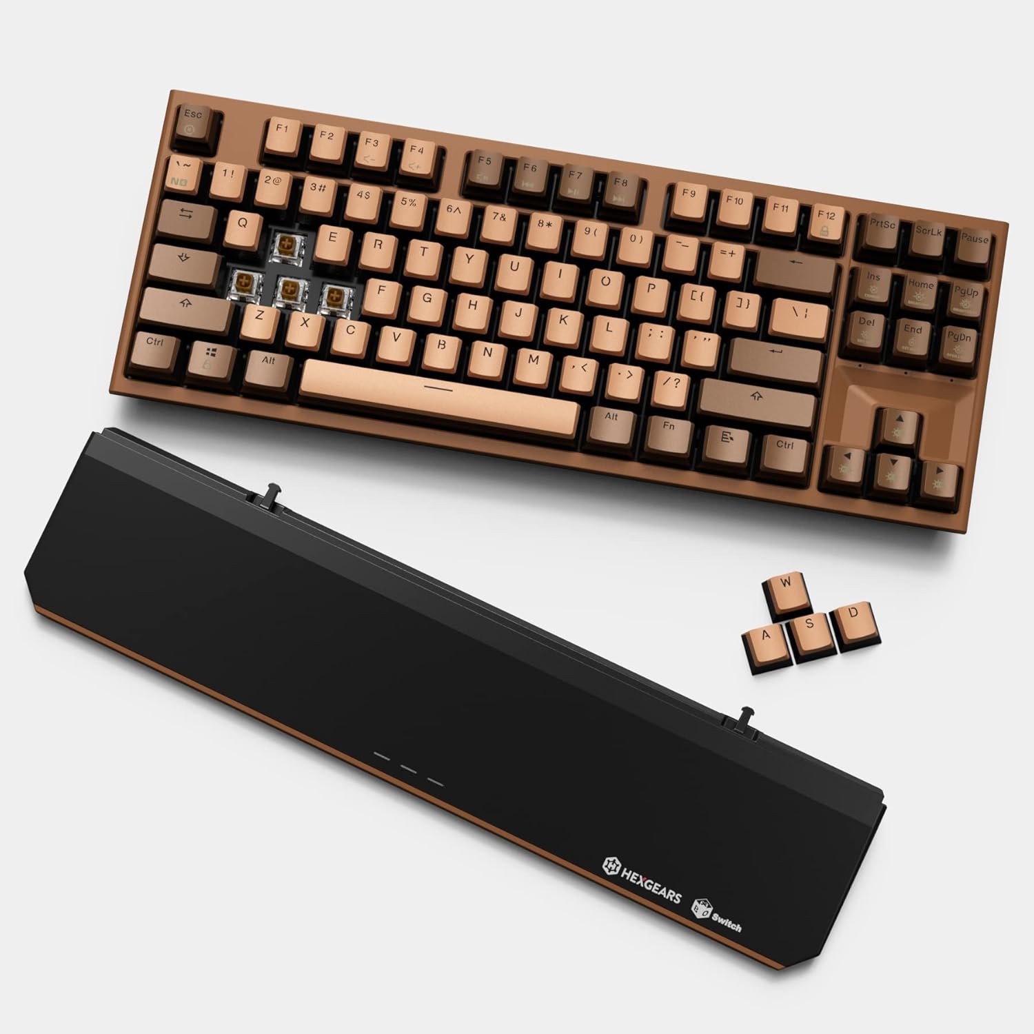 HEXGEARS X3 TKL Wireless Mechanical Keyboard with Blue Kailh Box Switches, Ironman Color Tenkeyless Compact Keyboard for Gaming, Typing