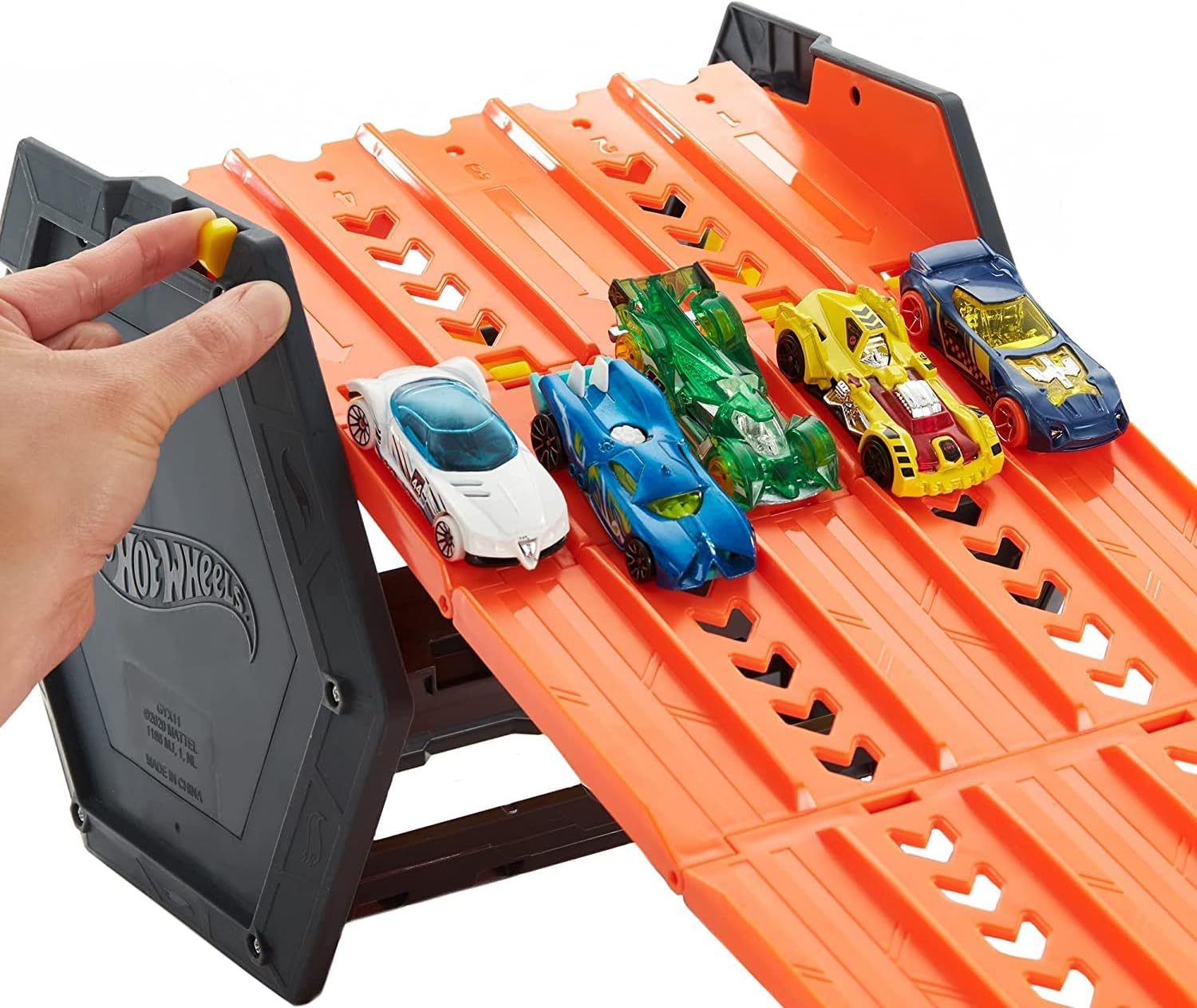 DieCast Hot Wheels Trackset Toy Cars and Trucks - Hot Wheels Action Rollout Raceway Trackset Bundle with 2 My Outlet Mall Stickers